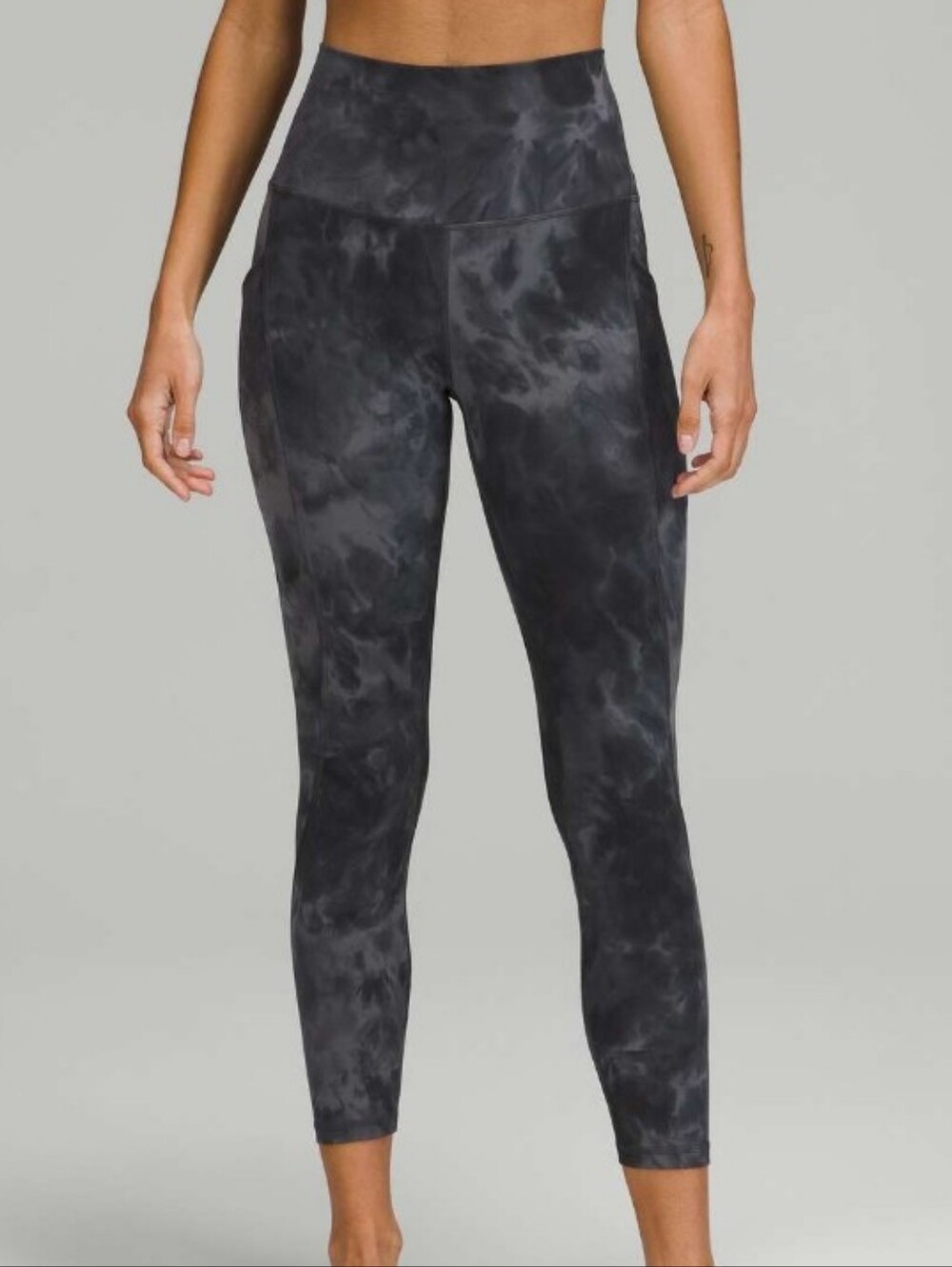 Lululemon Align High-Rise Pant Pockets Diamond Dye Pitch Grey Sz14
